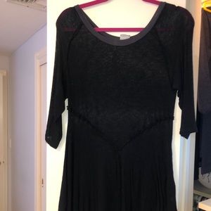 Worn once Free people intimates sheer black shirt